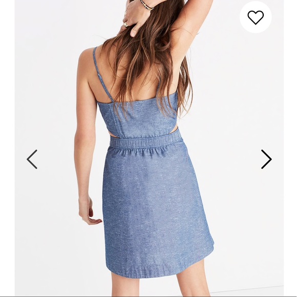 Madewell Chambray Cutout Cami Minidress - Picture 2 of 4